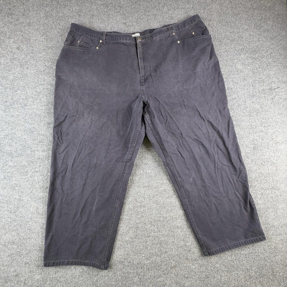 VTG Jessie Sport Jeans Womens 48x27 Dark Gray High Rise Relaxed Straight Denim‎